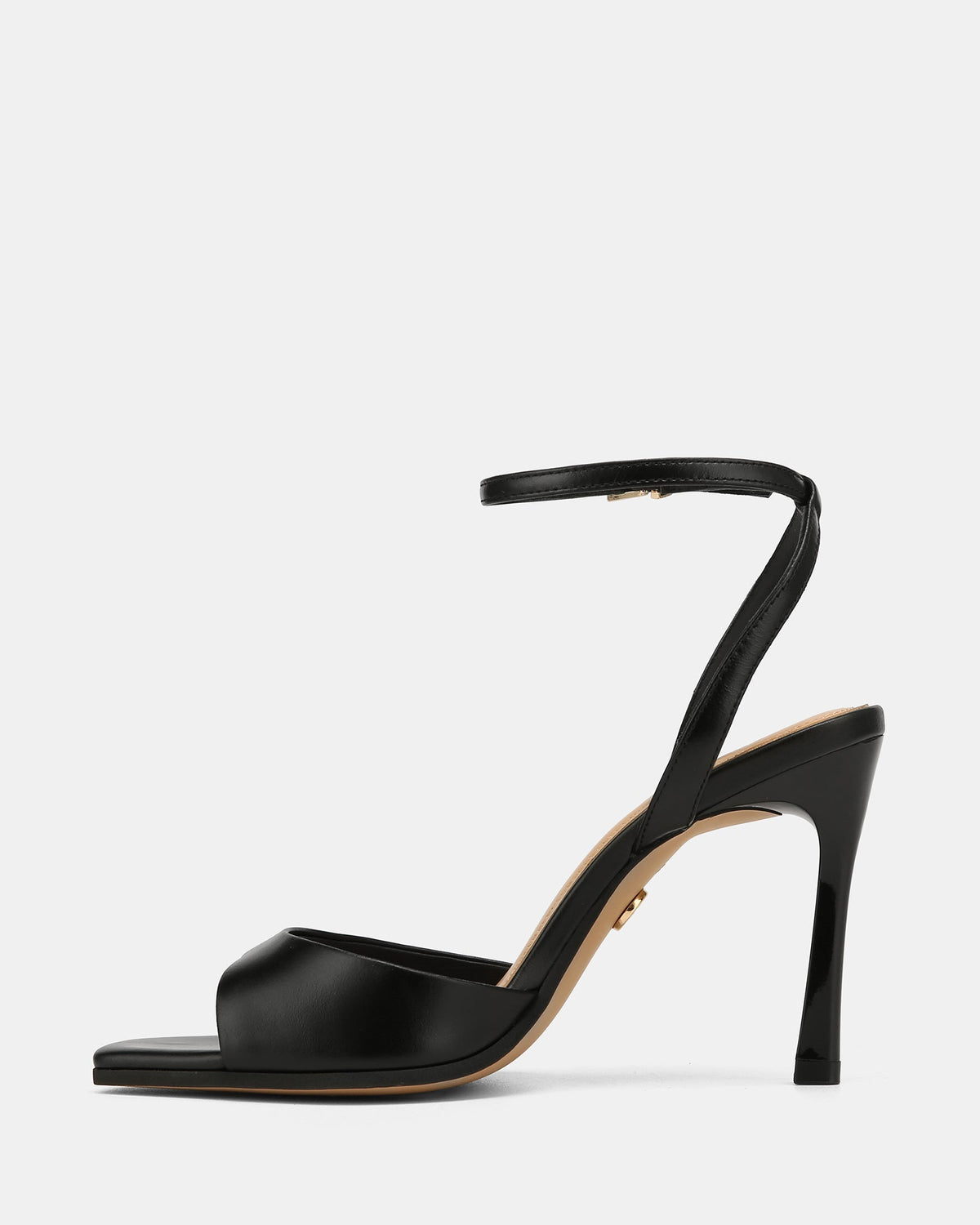 Xandy High Sandal Black Leather