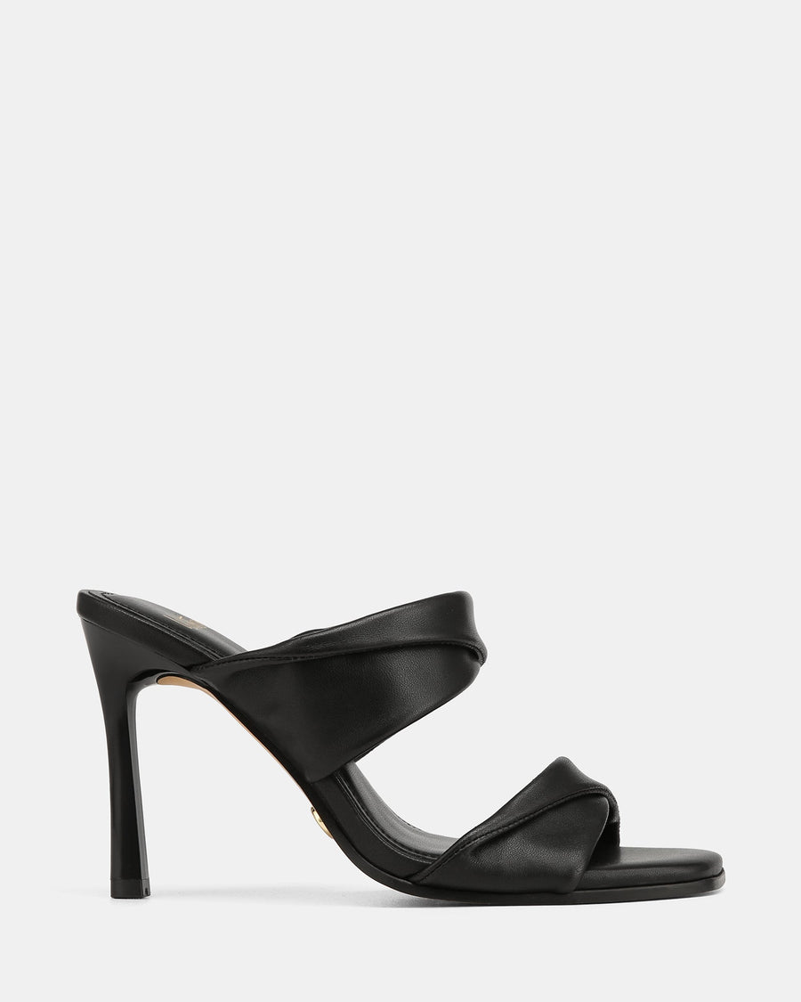 Xia High Sandals Black Leather
