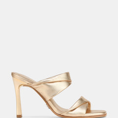 Xia High Sandals Champagne Metallic Leather