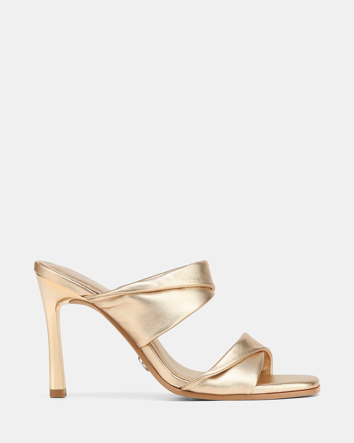 Xia High Sandals Champagne Metallic Leather