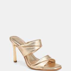 Xia High Sandals Champagne Metallic Leather