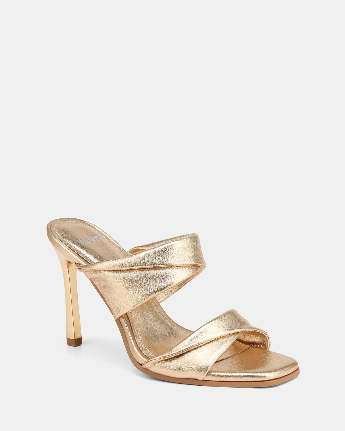 Xia High Sandals Champagne Metallic Leather