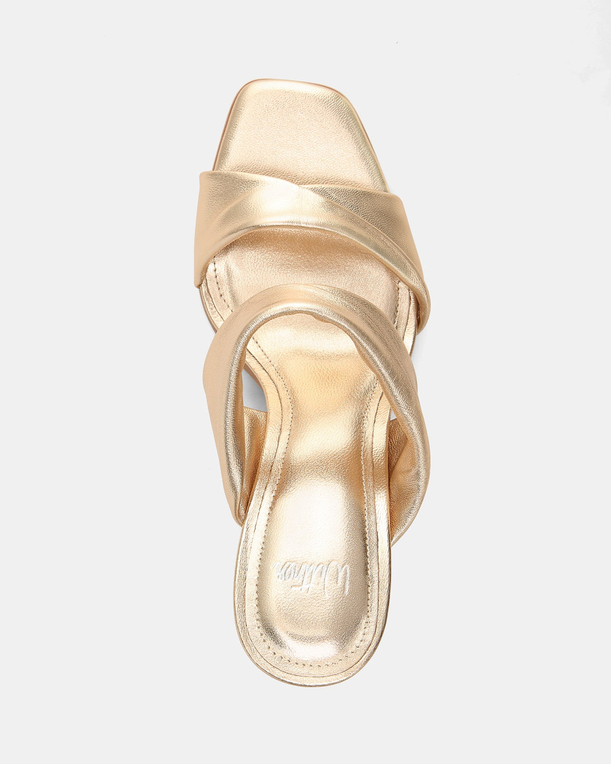 Xia High Sandals Champagne Metallic Leather