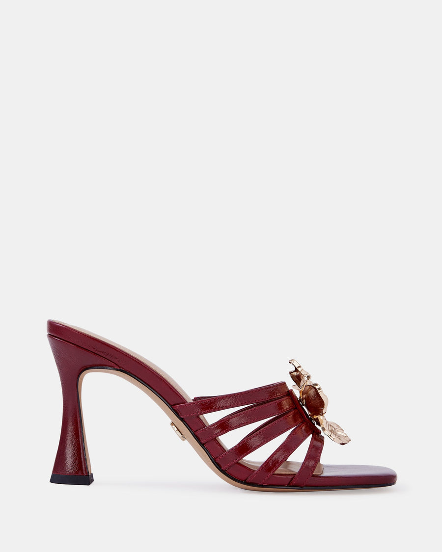 Yancy High Sandals Berry Leather
