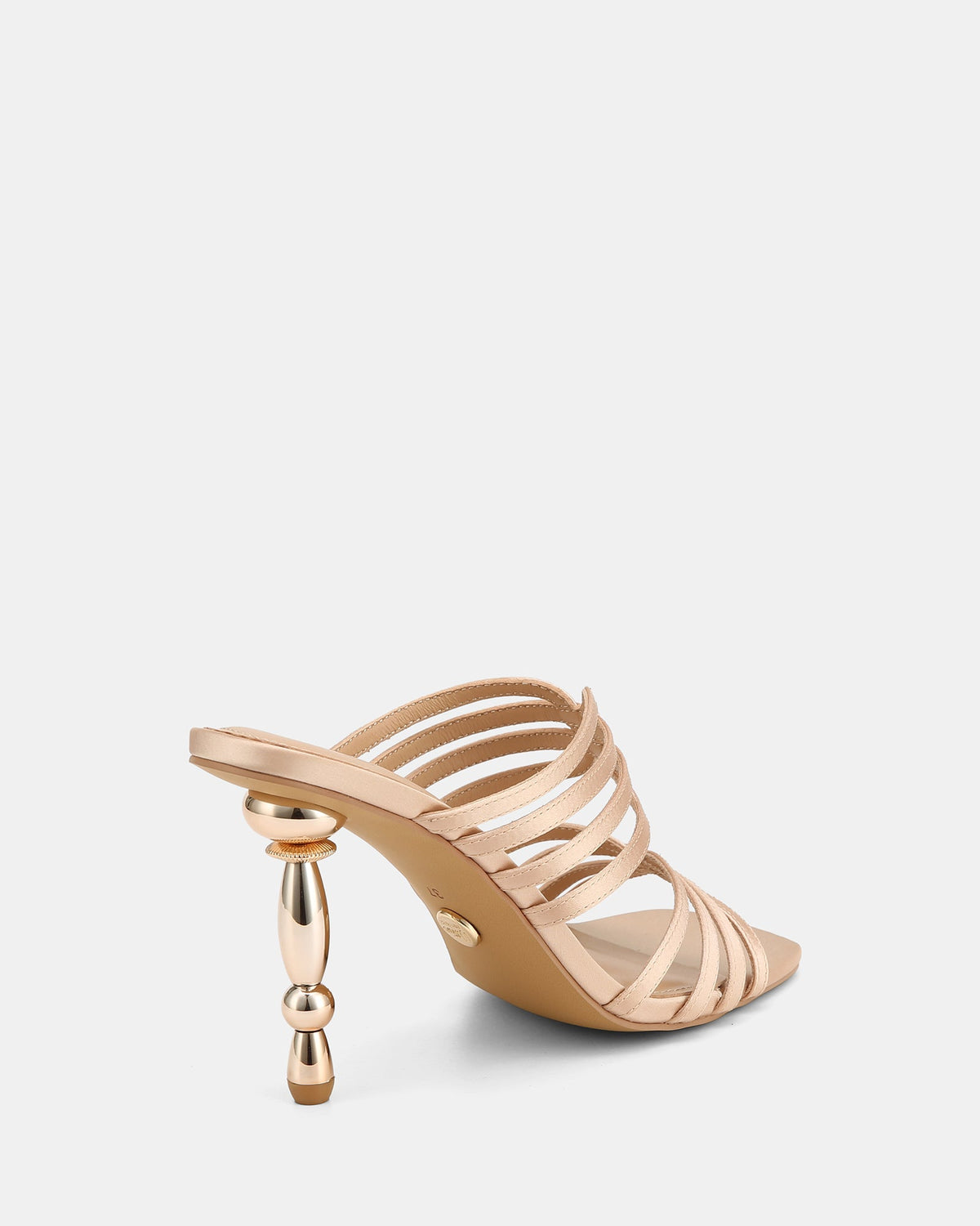Yasmin High Sandals Champagne Satin