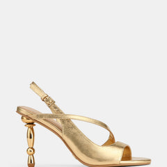 Yen High Sandals Gold Metallic Leather
