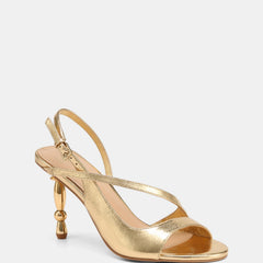 Yen High Sandals Gold Metallic Leather