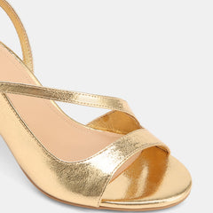 Yen High Sandals Gold Metallic Leather