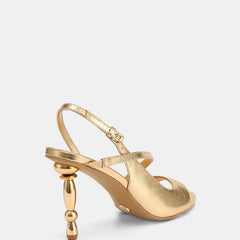 Yen High Sandals Gold Metallic Leather