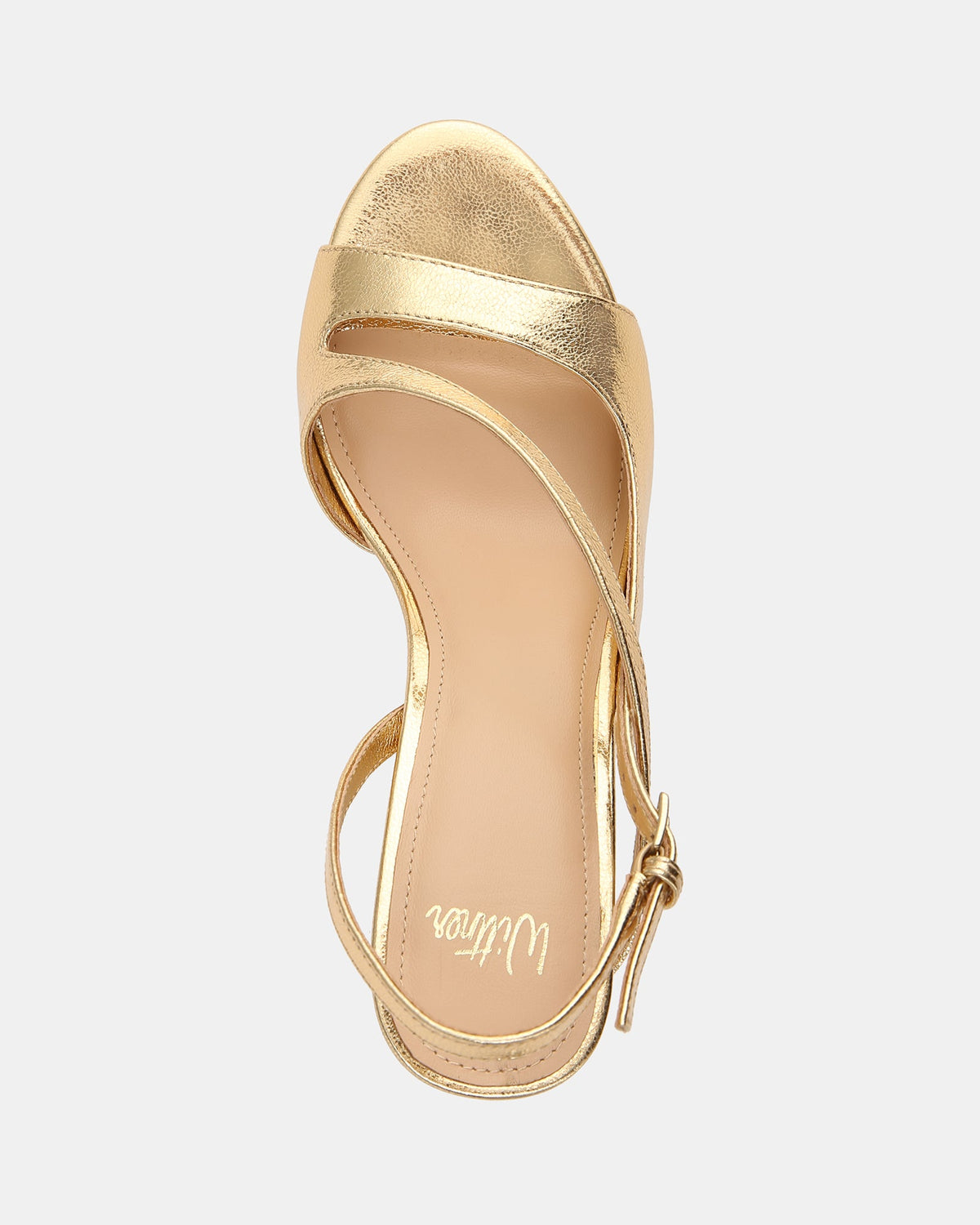 Yen High Sandals Gold Metallic Leather