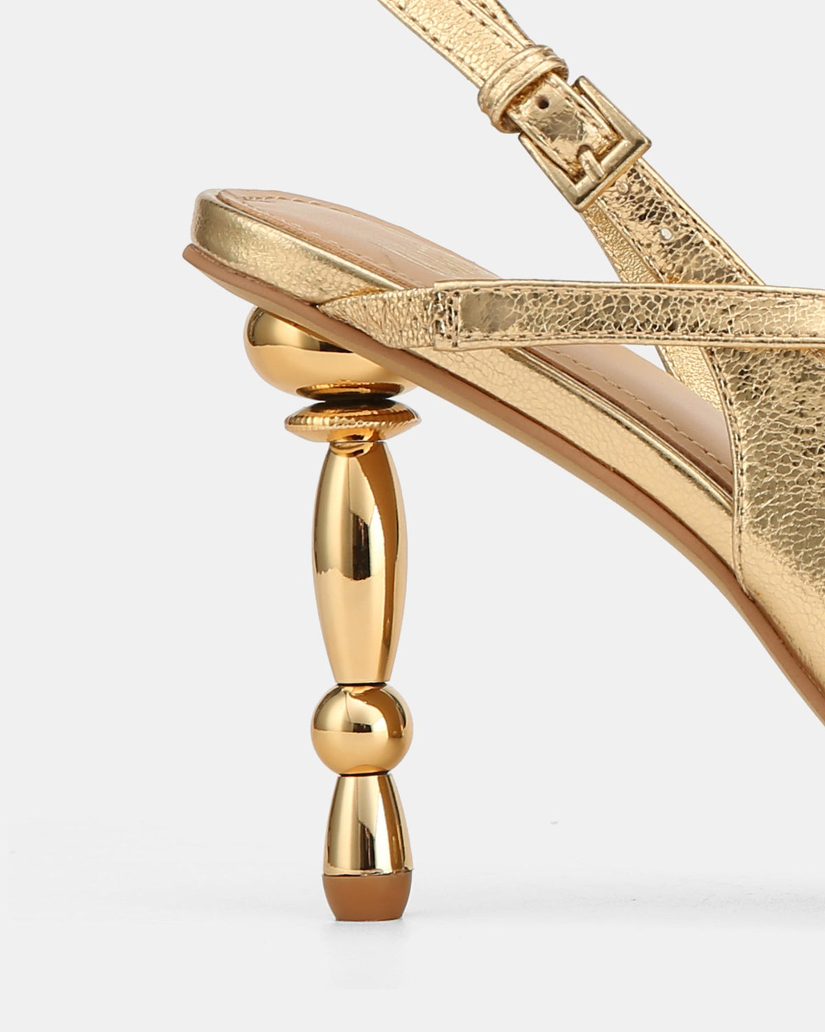 Yen High Sandals Gold Metallic Leather