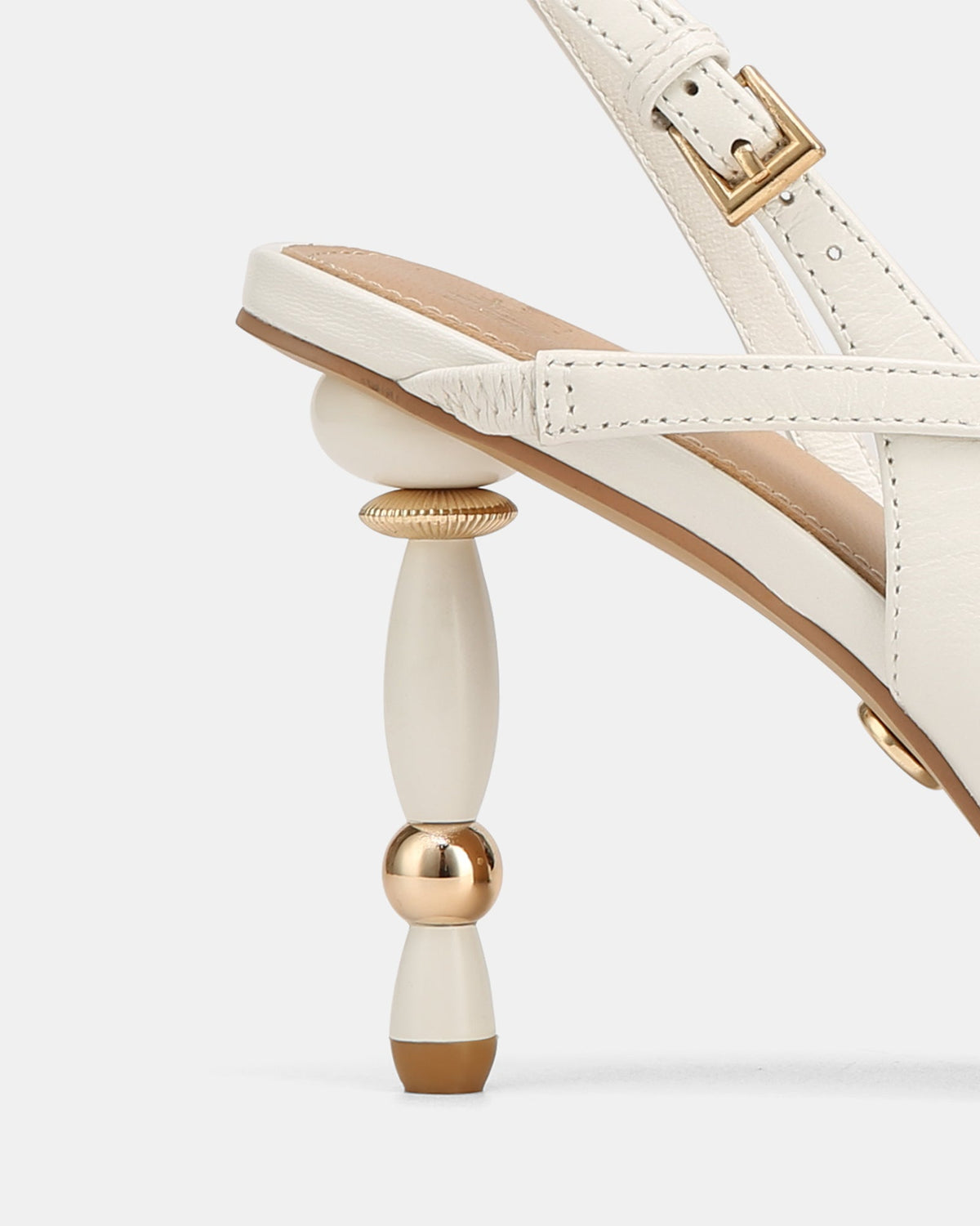Yen High Sandals Optic White Leather