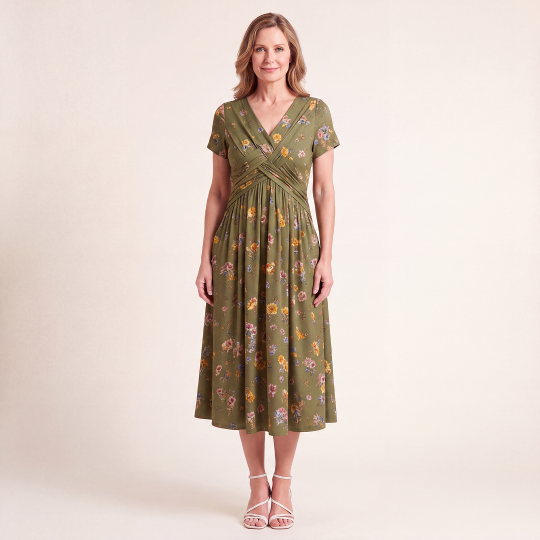 Theresa Floral Twist Waist Dress