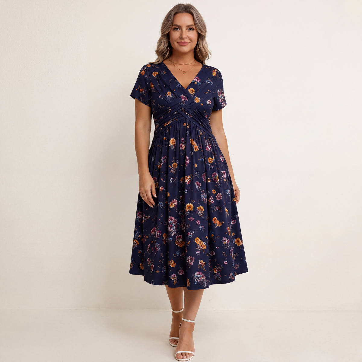 Theresa Floral Twist Waist Dress