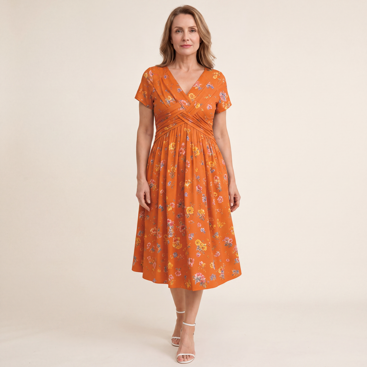 Theresa Floral Twist Waist Dress