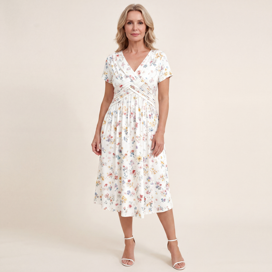 Theresa Floral Twist Waist Dress