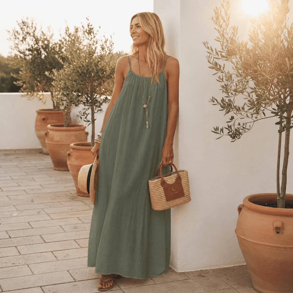 Isla Open-Back Maxi Dress