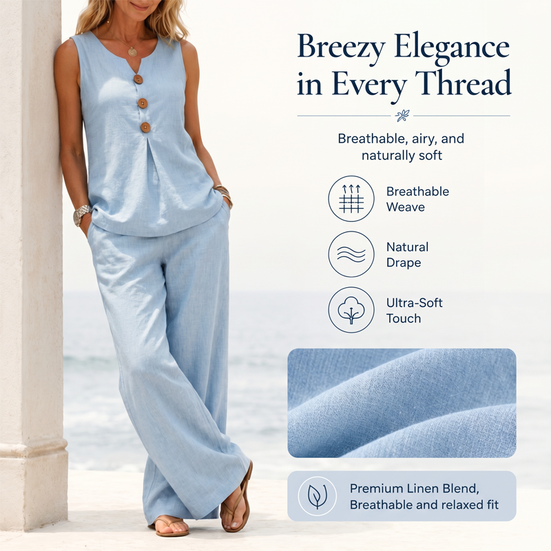 Capri Linen-Blend Two-Piece Set